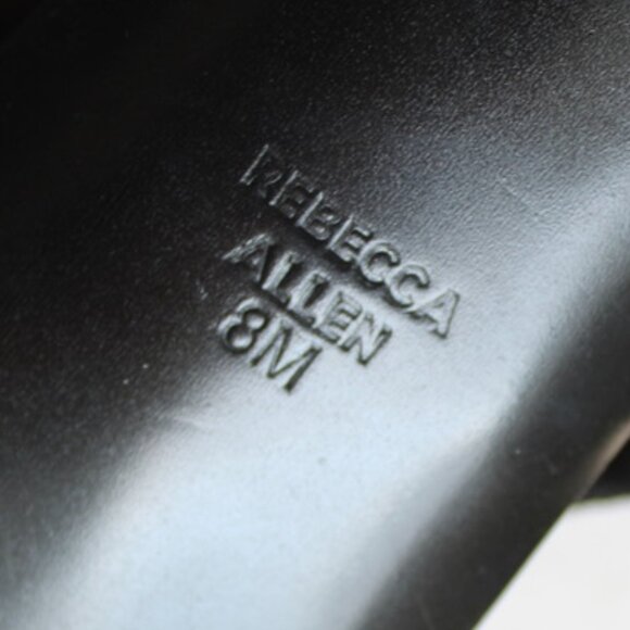 Rebecca Allen Women's Black The Flat Two-Strap Strappy Sandals Size 8.5 - Picture 5 of 8